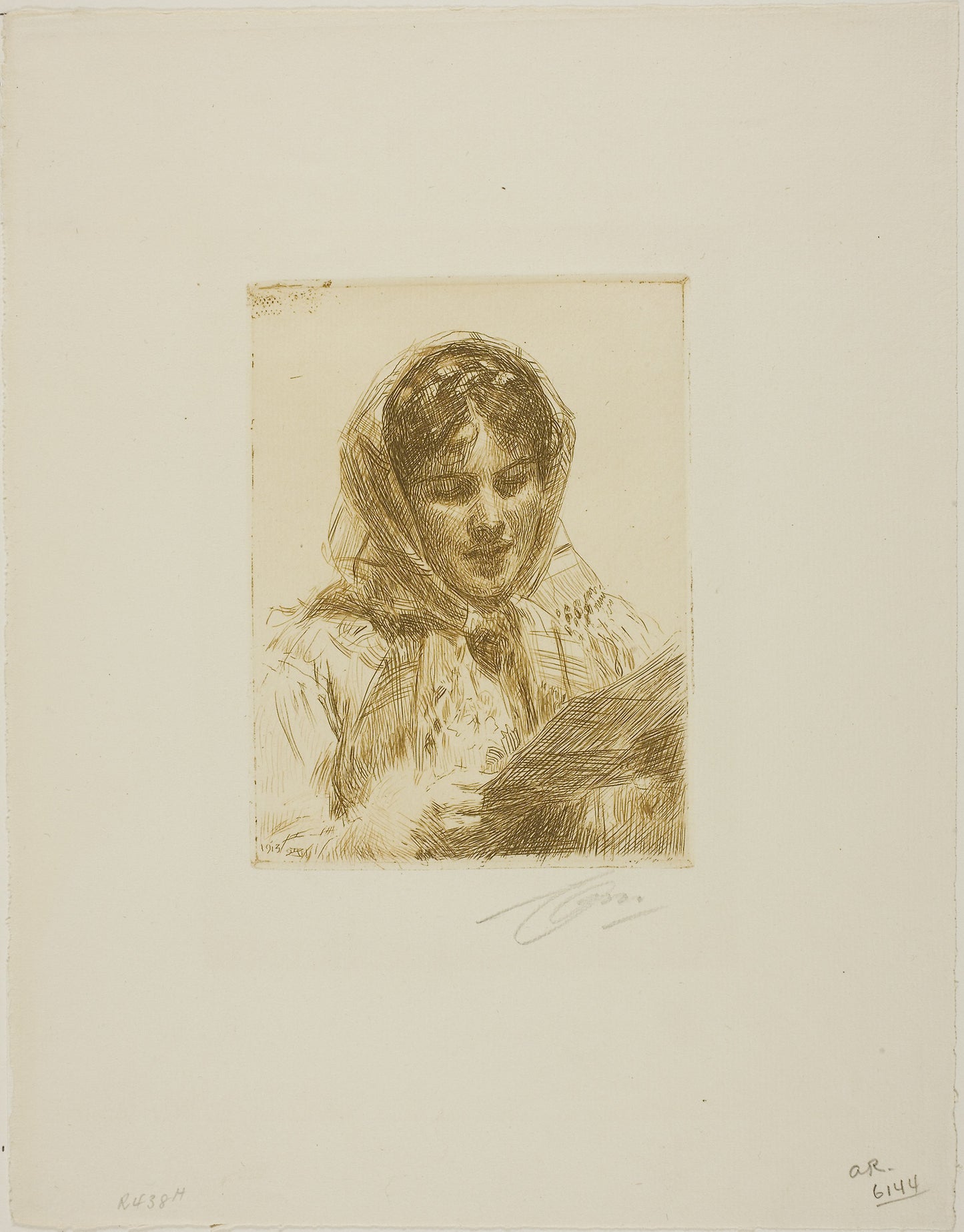 The Letter -  Anders Zorn,  Poster Print Wall Art