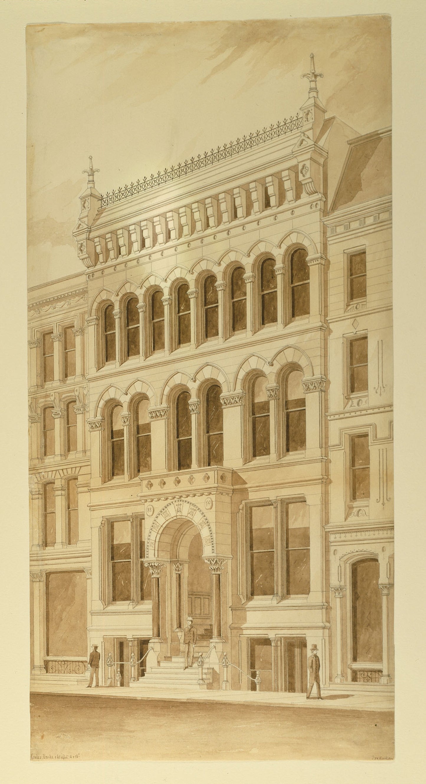 Lenox Building, Chicago, Illinois, Perspective -  Carter, Drake and Wight (American, 1871–1873),  Poster Print Wall Art
