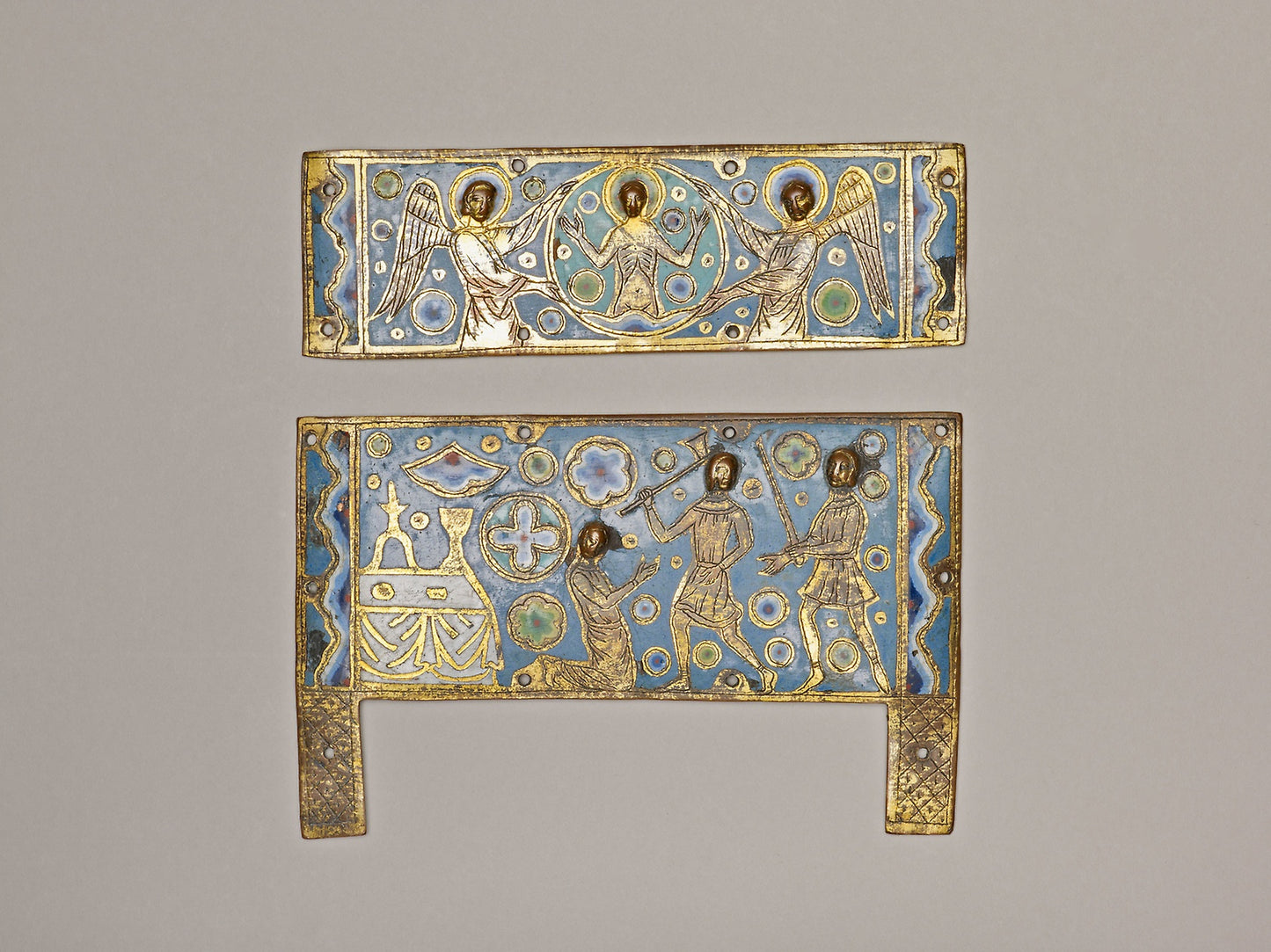 Plaques from a Reliquary Casket with the Martyrdom of a Saint: French; Limoges, Poster Print Wall Art