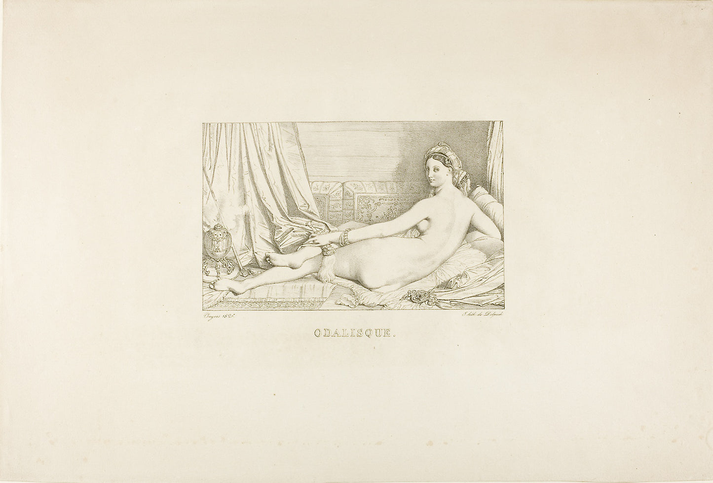 Odalisque: François Delpech (French, 1778-1825),16x12"(A3) Poster