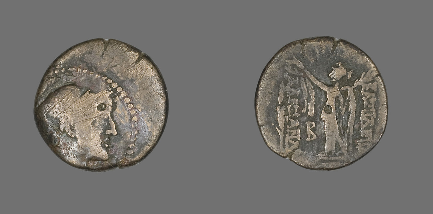 Coin Depicting the Goddess Athena -  Greek; Macedonia,  Poster Print Wall Art