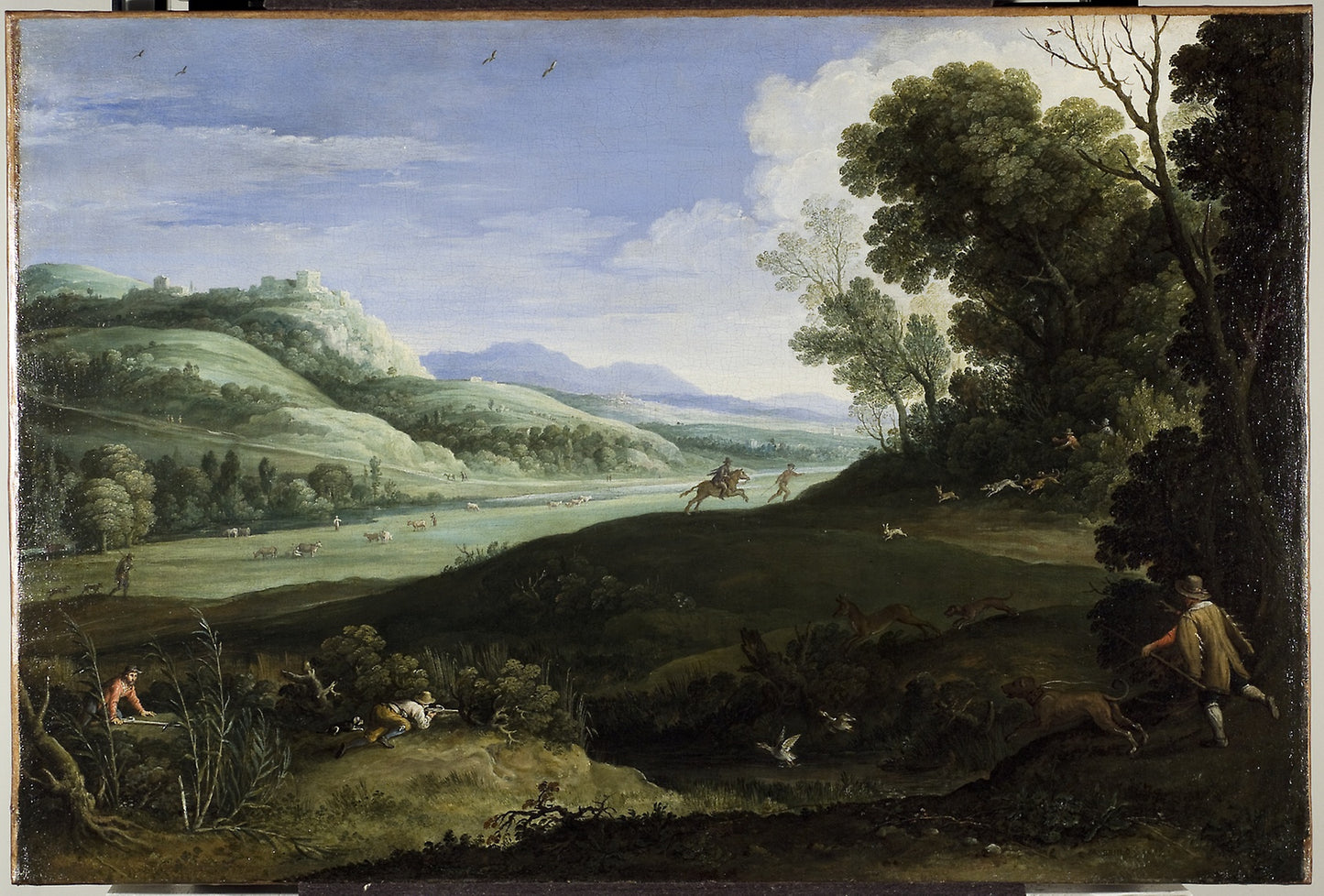 Landscape with Hunters -  Paul Bril,  Poster Print Wall Art
