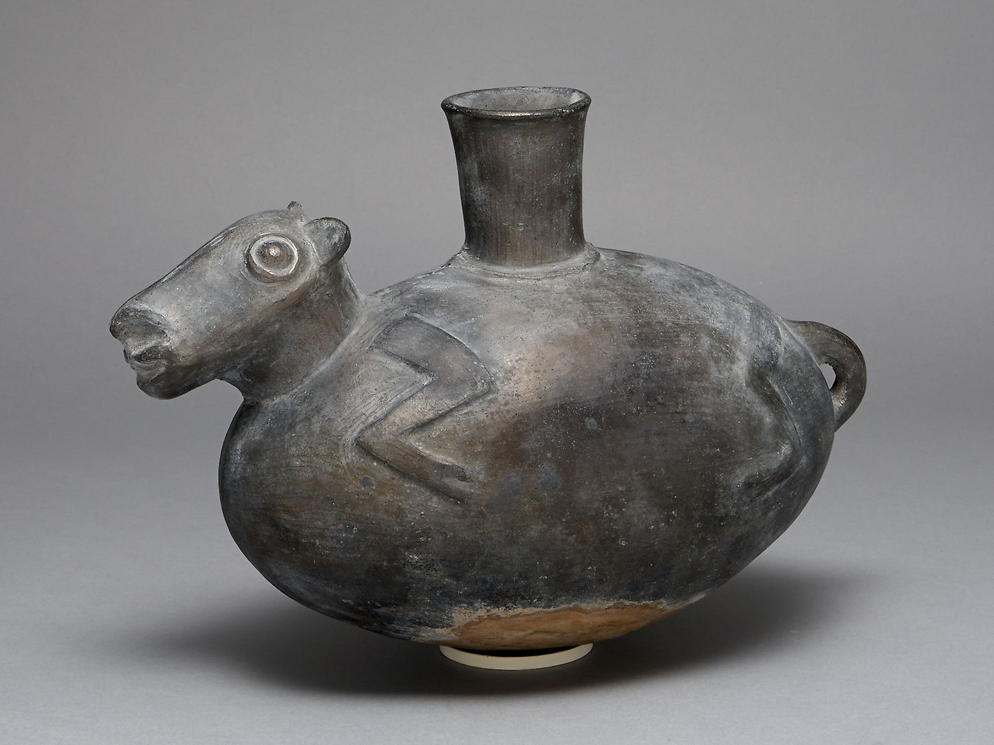 Blackware Vessel in the Form of a Llama -  Chimú,  Poster Print Wall Art