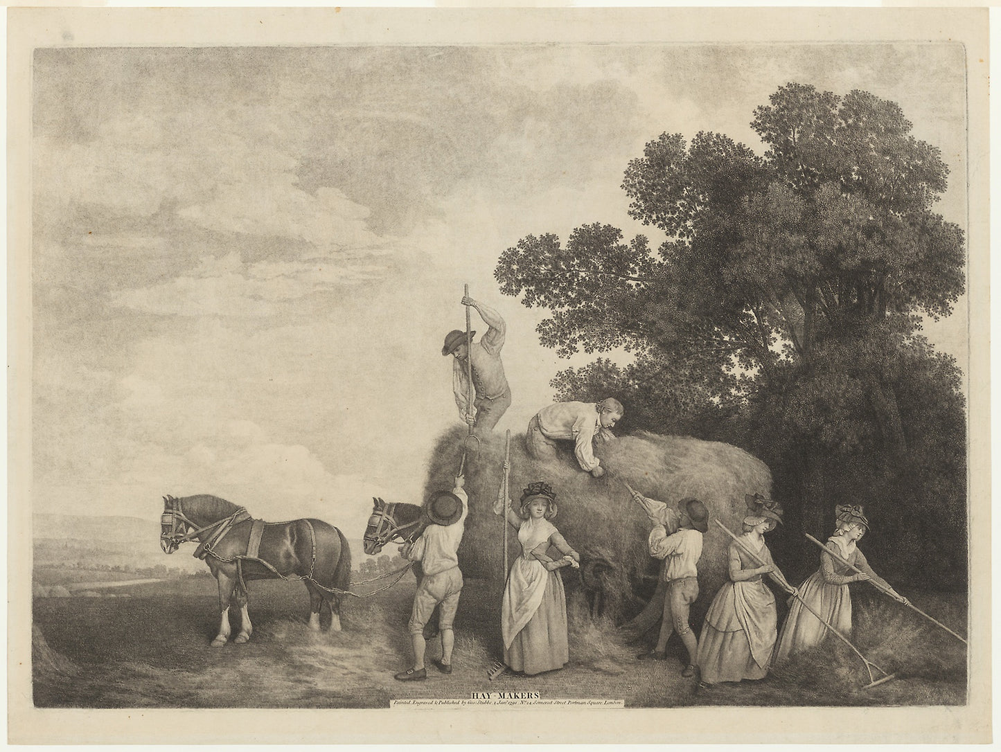 Hay-Makers -  George Stubbs,  Poster Print Wall Art