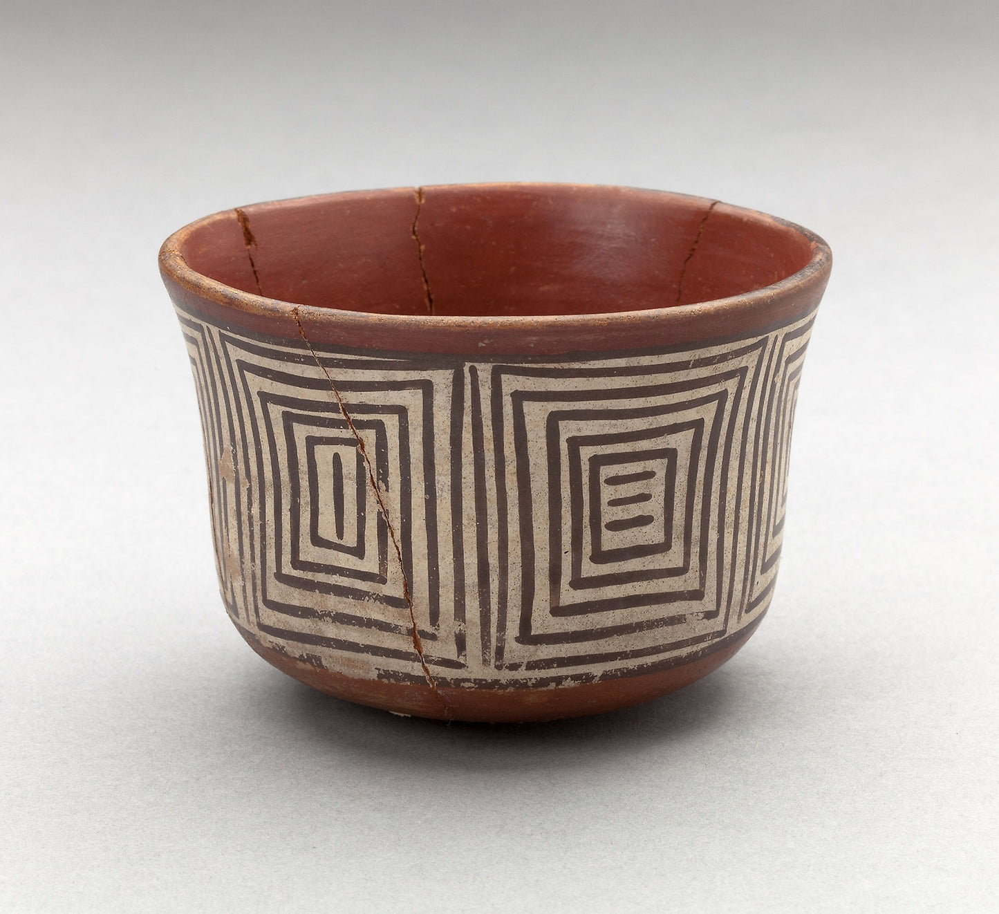 Bowl with Repeated Concentric Squared Motifs -  Nazca,  Poster Print Wall Art