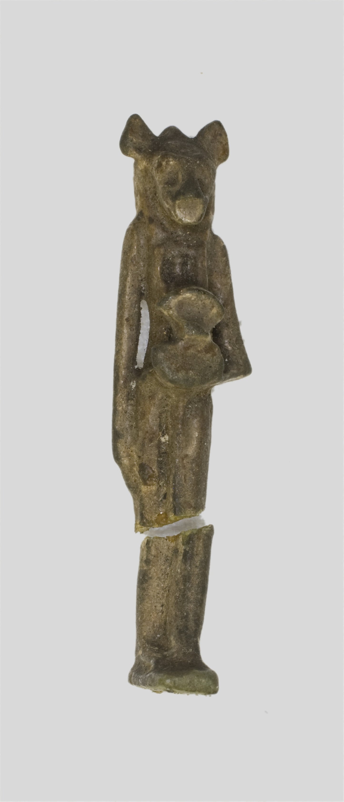 Amulet of a Lion-headed Goddess Holding an Aegis -  Egyptian,  Poster Print Wall Art