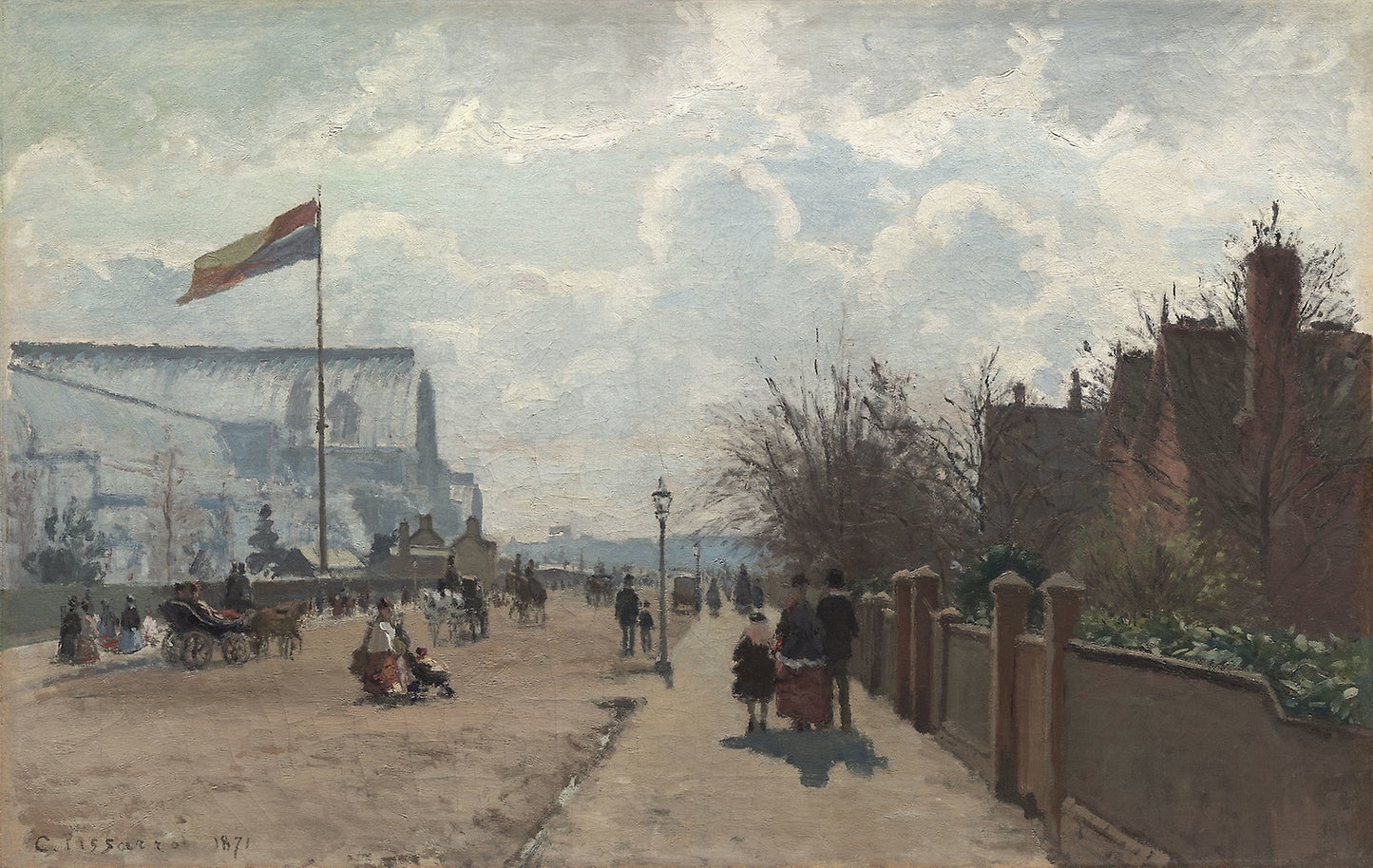 The Crystal Palace -  Camille Pissarro,  Poster Print Wall Art
