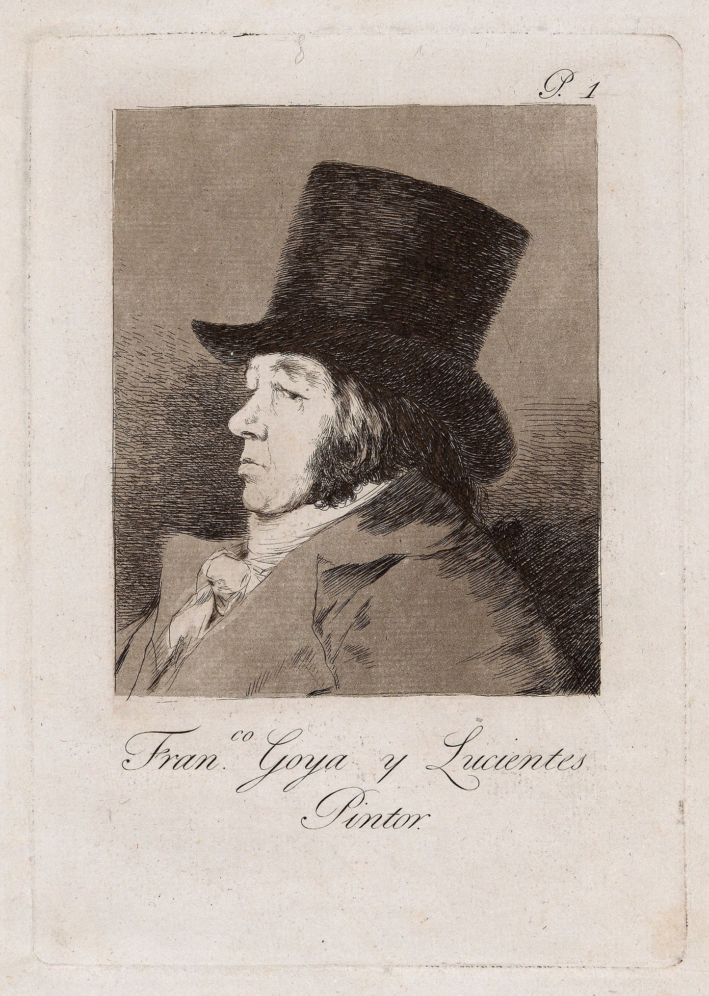 Francisco Goya y Lucientes, Painter, plate one from Los Caprichos -  Francisco José de Goya y Lucientes,  Poster Print Wall Art