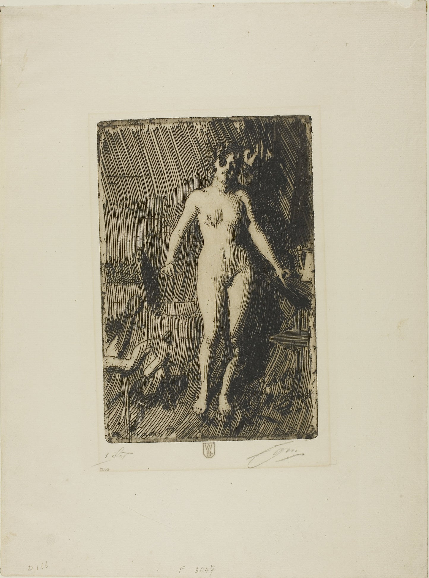 Standing Model -  Anders Zorn,  Poster Print Wall Art
