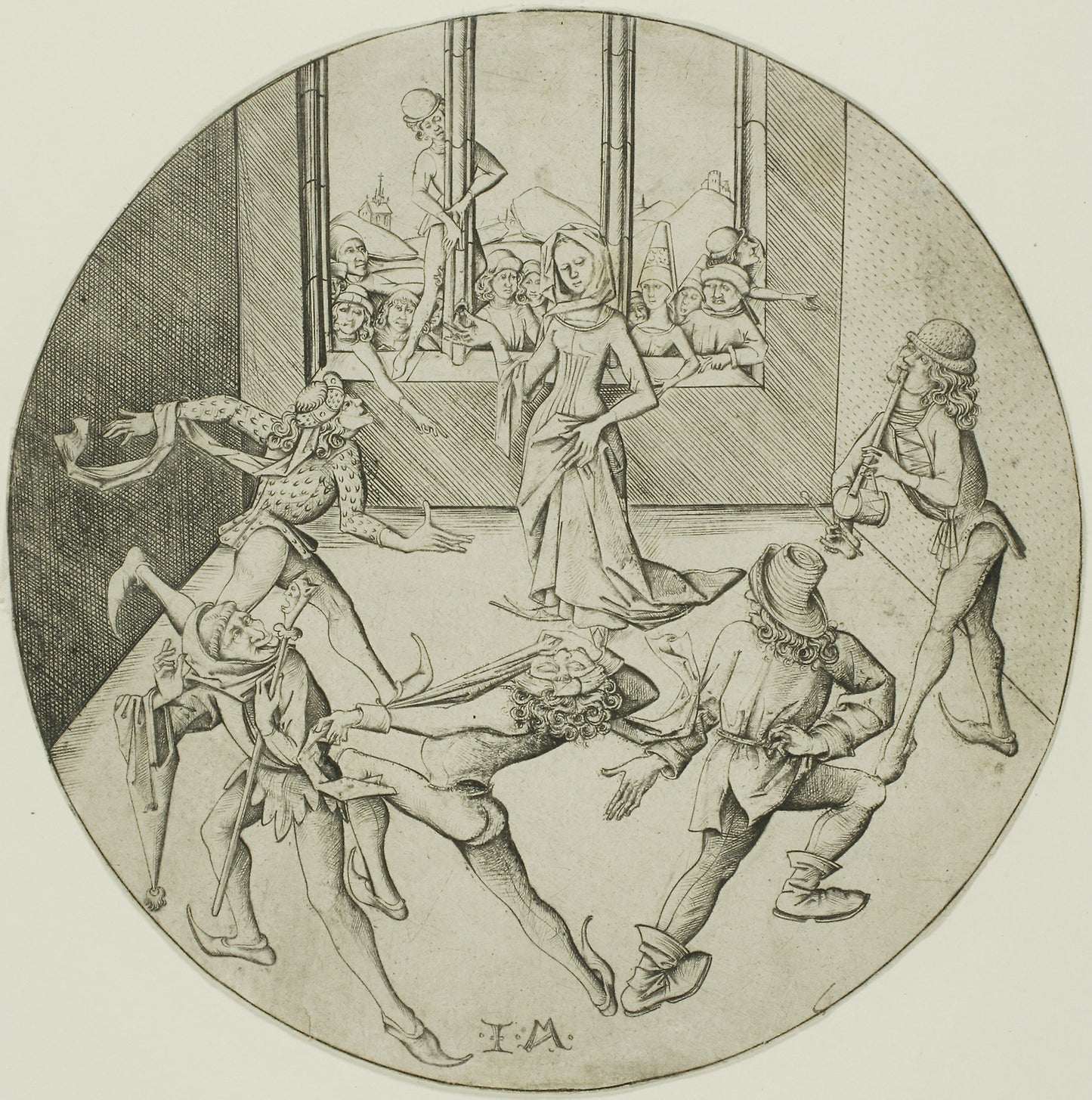 The Morris Dancers -  Israhel van Meckenem,  Poster Print Wall Art