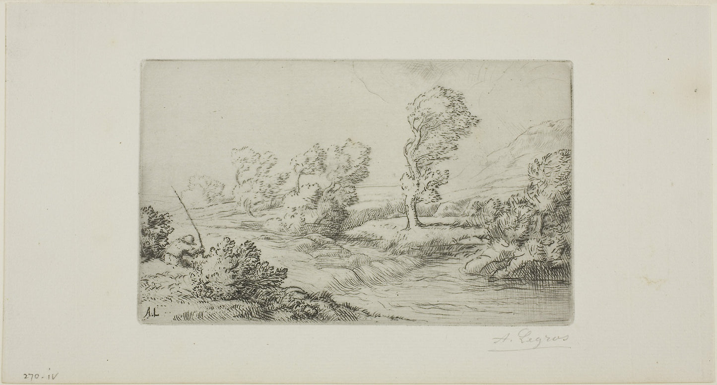 Banks of the Marne -  Alphonse Legros,  Poster Print Wall Art