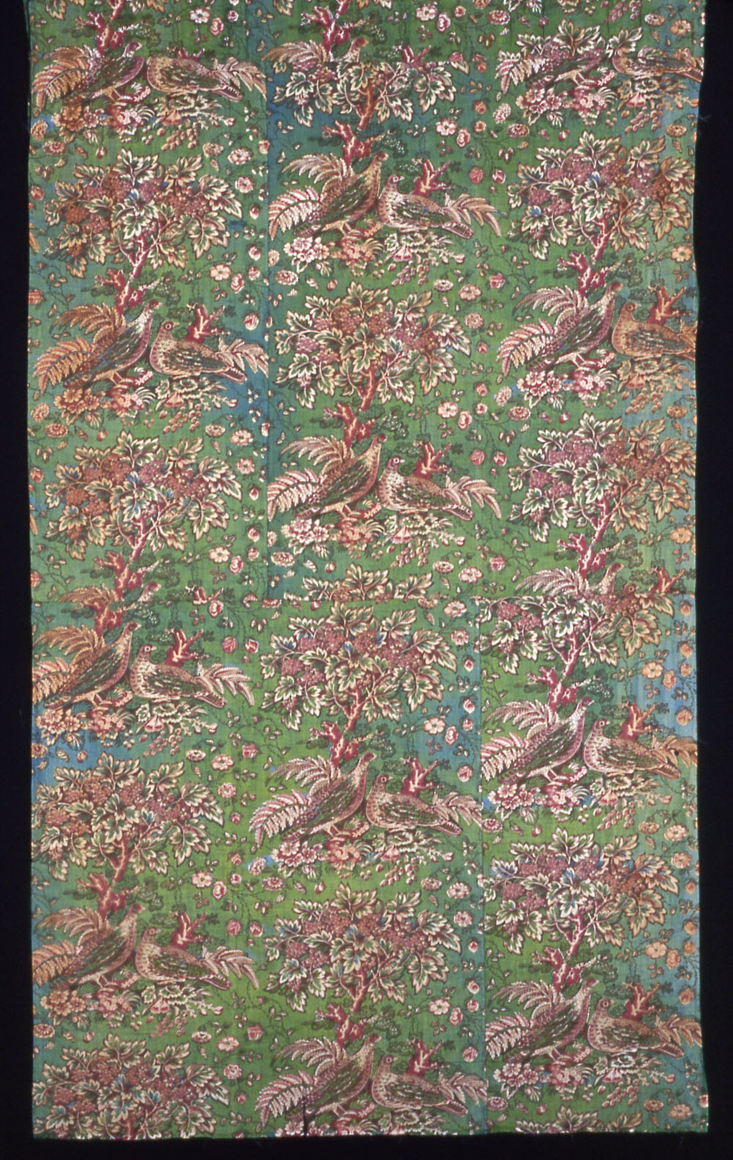 Plum Trees and Pheasants (Furnishing Fabric) -  Printed at Bannister Hall Print Works (English, 1798-1893),  Poster Print Wall Art