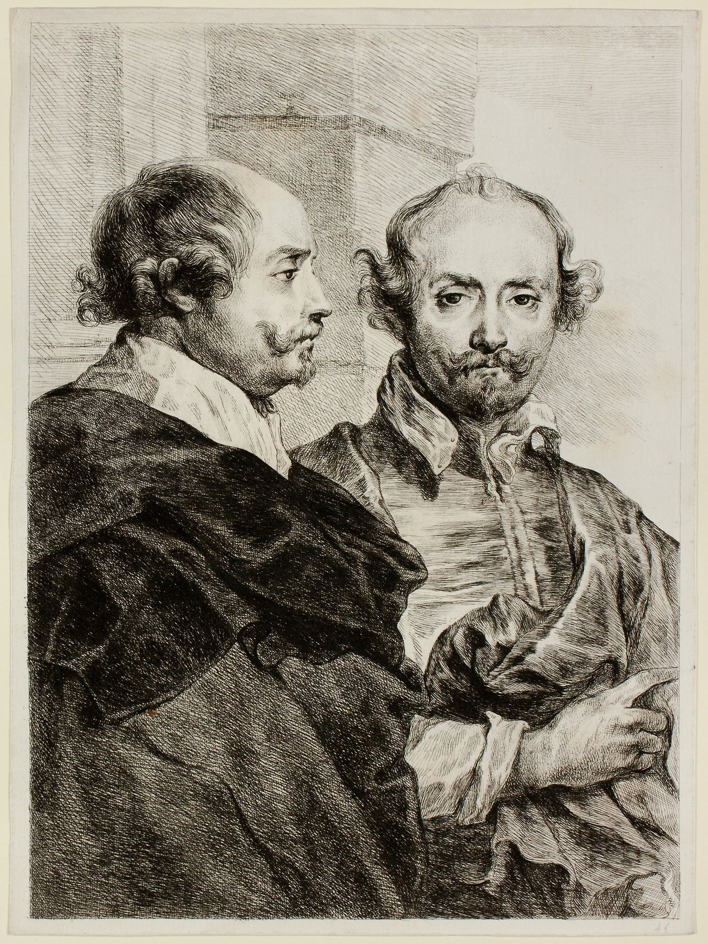 Two Portraits of a Man in Half-Length -  Dominique-Vivant Denon (French, 1747-1825),  Poster Print Wall Art
