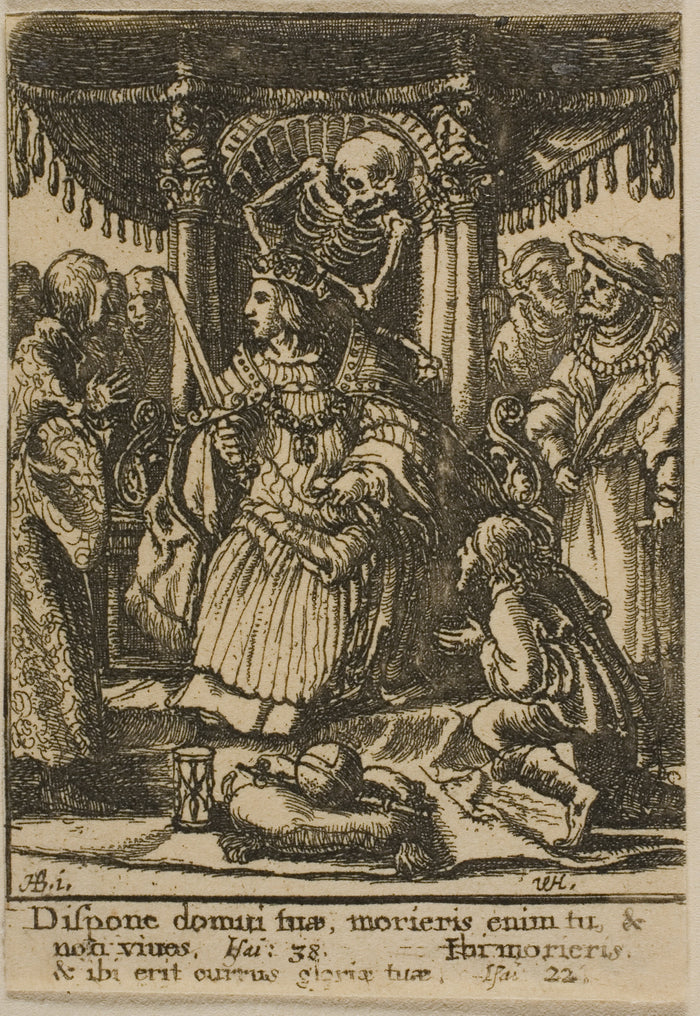 The Emperor and Death: Wenceslaus Hollar (Czech, 1607-1677),16x12