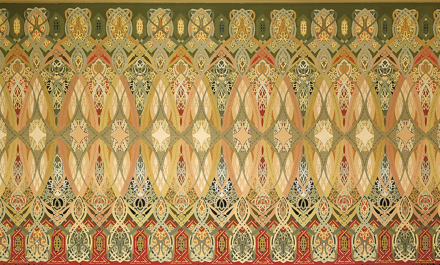 Chicago Stock Exchange Trading Room: Stencil: Adler & Sullivan, architects; American, 1883-1896, Poster Print Wall Art
