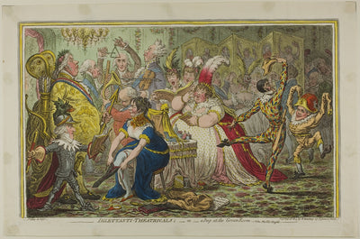 Dilettanti-Theatricals: James Gillray (English, 1756-1815),16x12"(A3) Poster