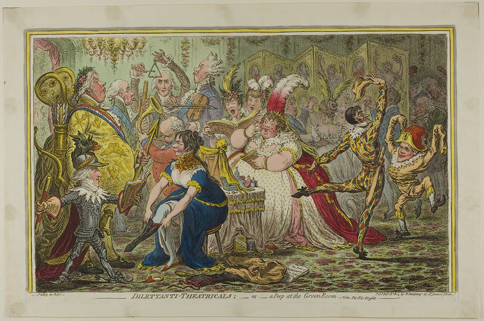 Dilettanti-Theatricals: James Gillray (English, 1756-1815),16x12