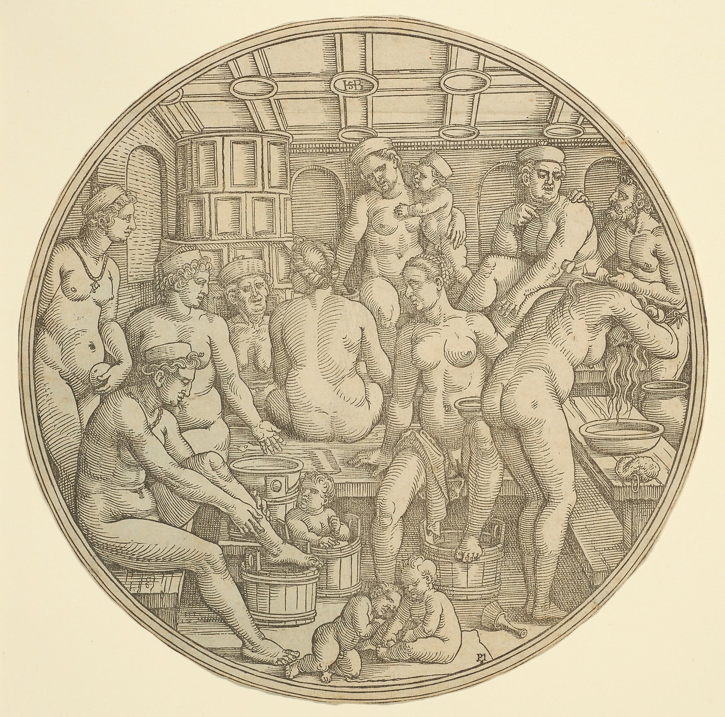 The Women's Bath -  Sebald Beham,  Poster Print Wall Art