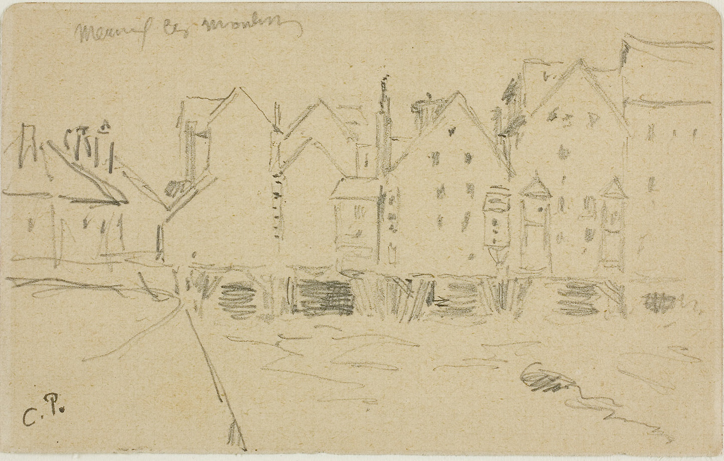 Water Mills in Meaux -  Camille Pissarro,  Poster Print Wall Art