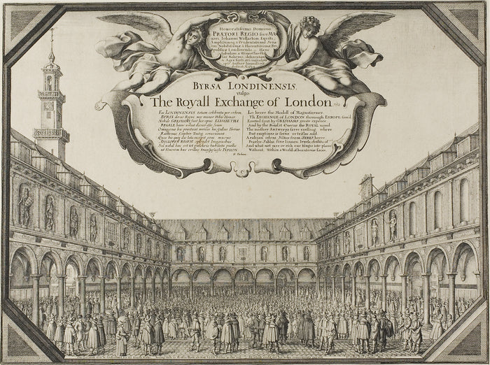 Royal Exchange: Wenceslaus Hollar,16x12