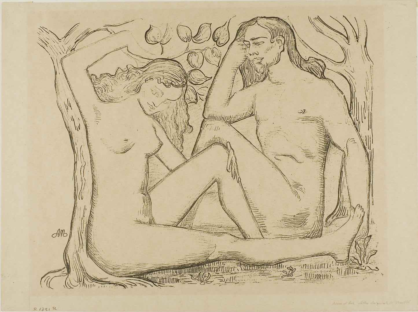 Adam and Eve: Aristide Joseph-Bonaventure Maillol,16x12"(A3) Poster