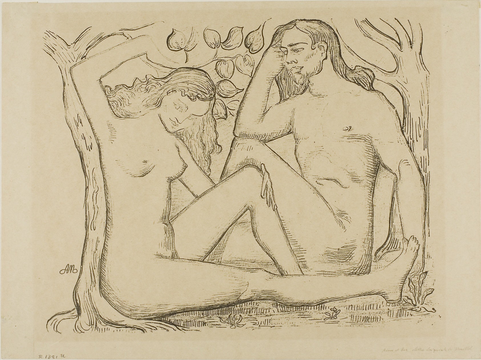 Adam and Eve: Aristide Joseph-Bonaventure Maillol,16x12"(A3) Poster