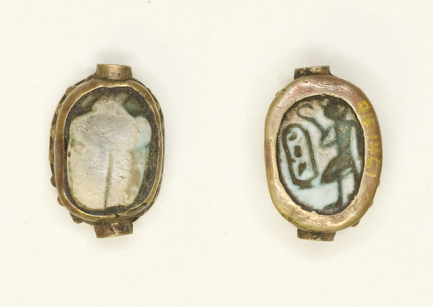 Scarab -  Cartouche and Standing King -  Egyptian,  Poster Print Wall Art