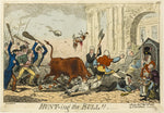 Hunt-ing the Bull!!: George Cruikshank (English, 1792-1878),16x12"(A3) Poster