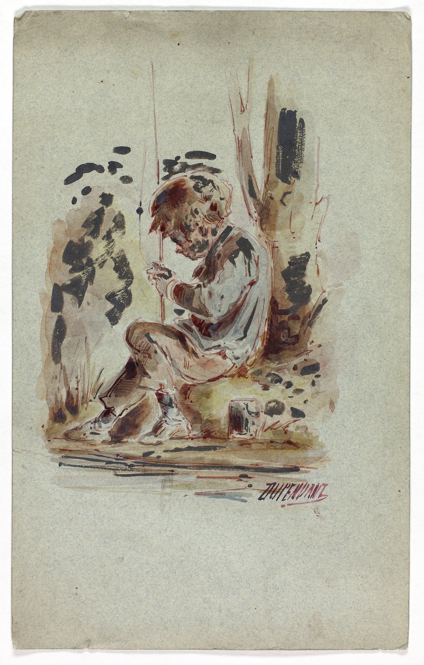 Boy Fishing -  Dupenvant,  Poster Print Wall Art