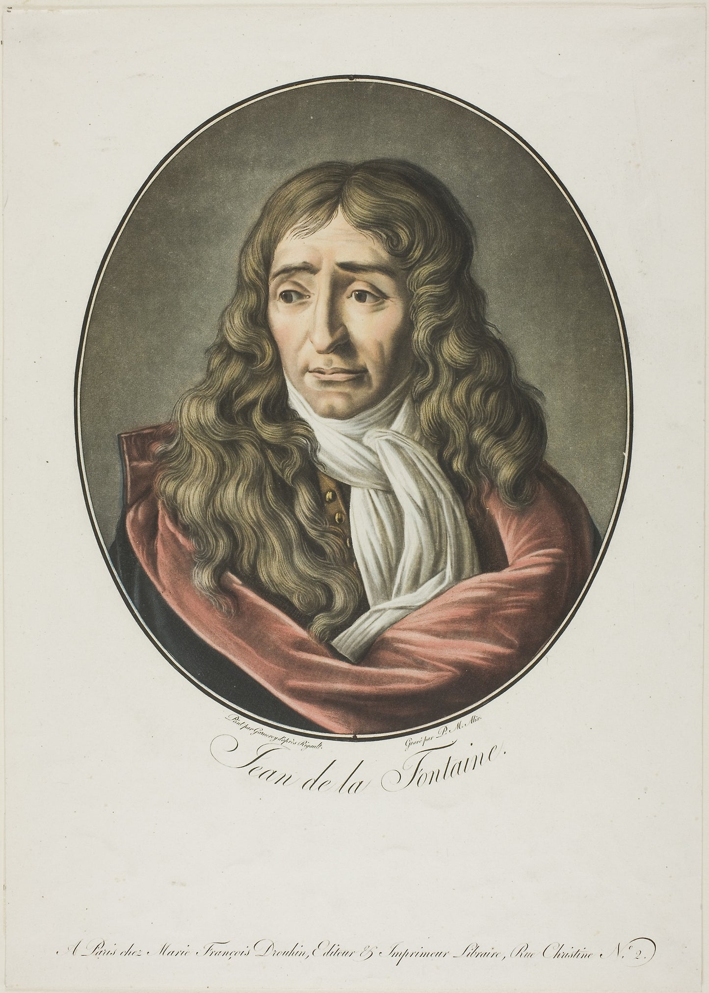 Jean de La Fontaine -  Pierre Michel Alix (French, 1762-1817),  Poster Print Wall Art