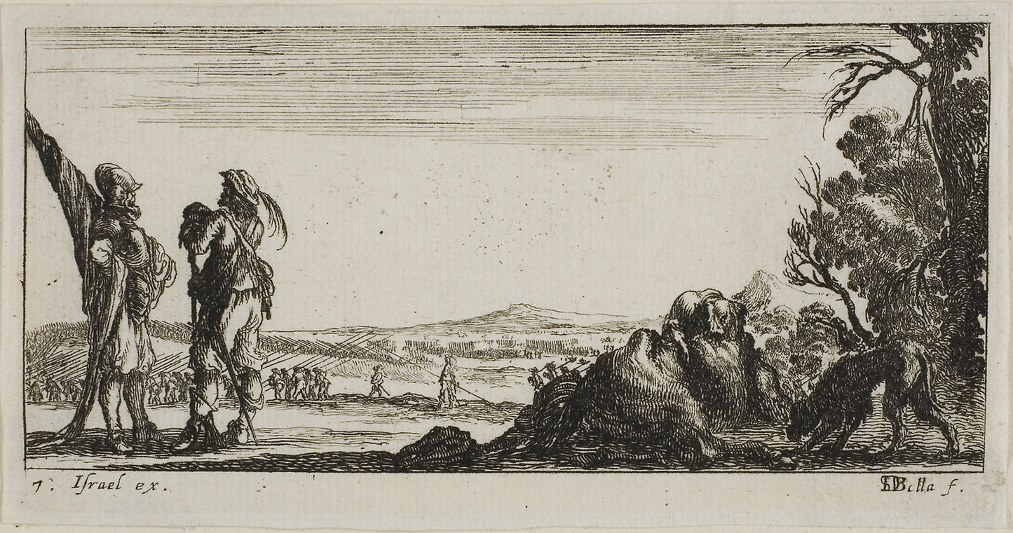 Plate Seven from Drawings of Several Movements -  Soldiers -  Stefano della Bella,  Poster Print Wall Art