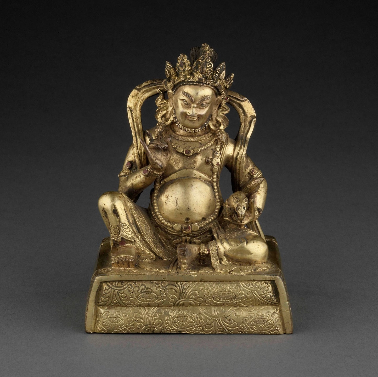 Yaksha General Holding a Mongoose -  Tibet,  Poster Print Wall Art