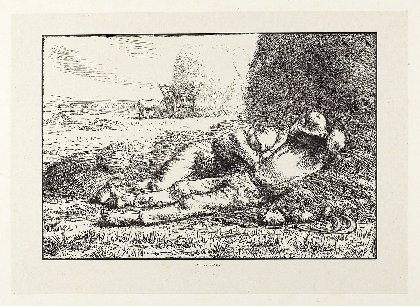 Noon -  Jacques Adrien Lavieille (French, 1818-1862),  Poster Print Wall Art