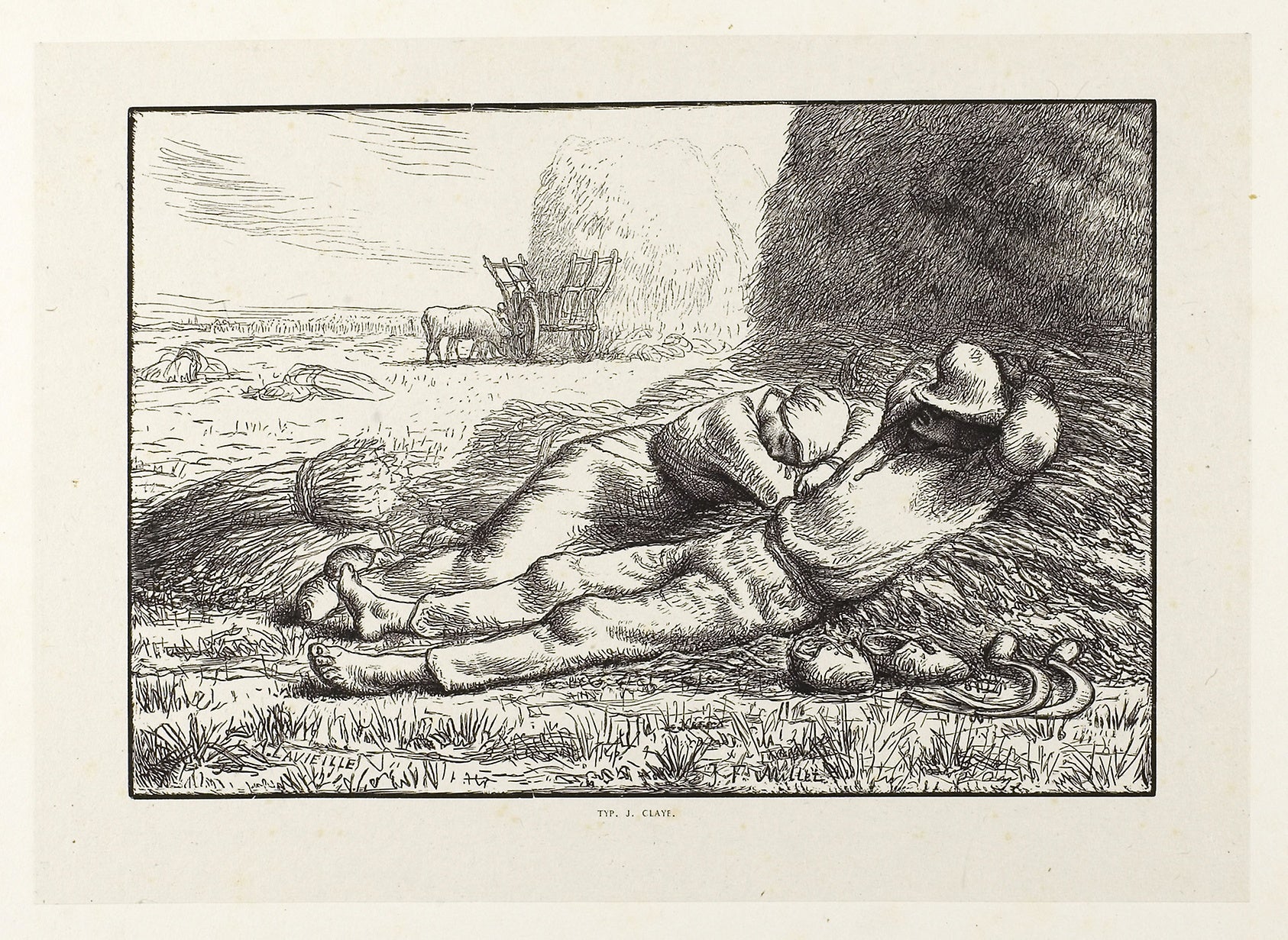 Noon: Jacques Adrien Lavieille (French, 1818-1862),16x12"(A3) Poster