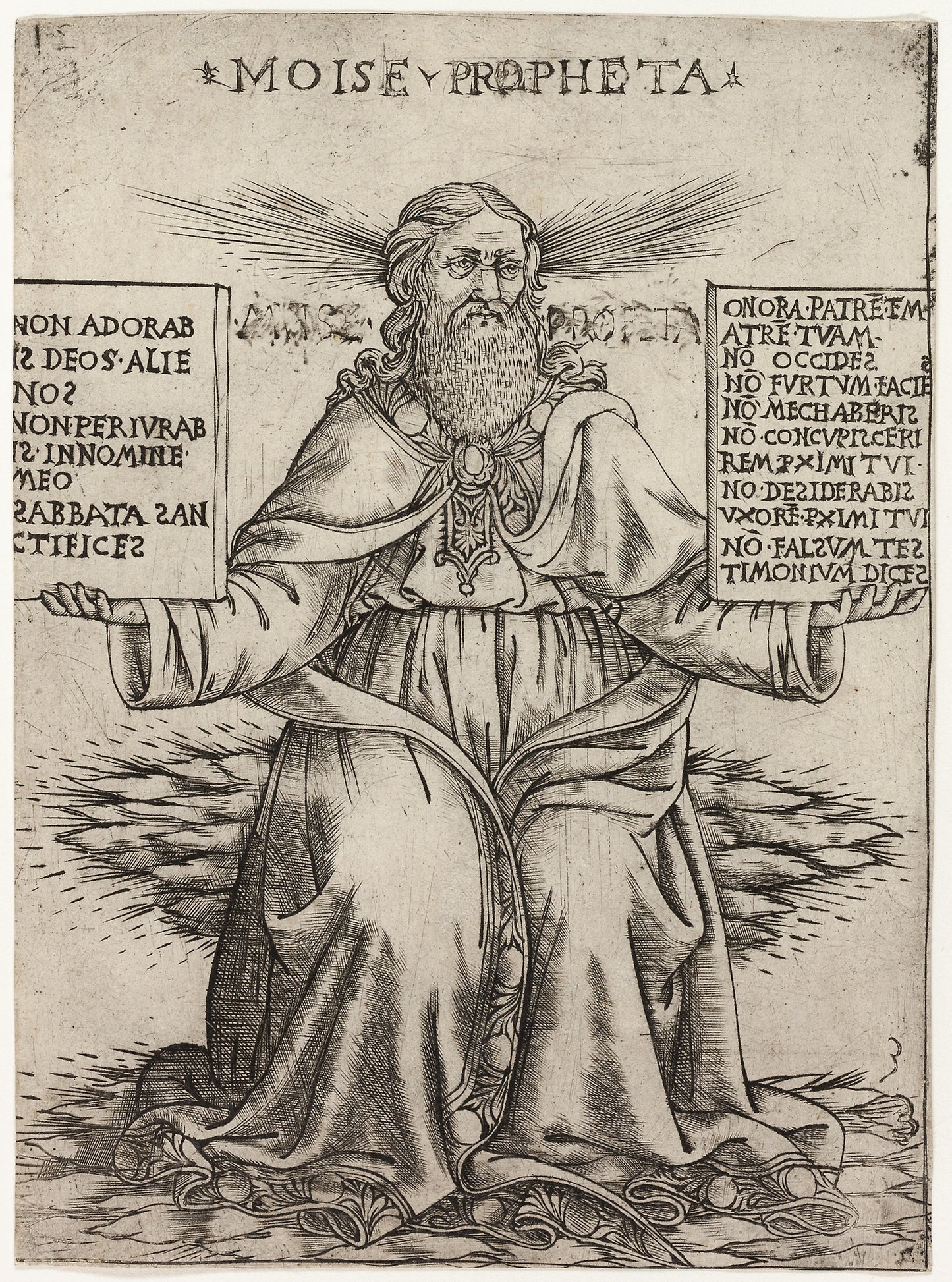 The Prophet Moses -  Attributed to Baccio Baldini,  Poster Print Wall Art