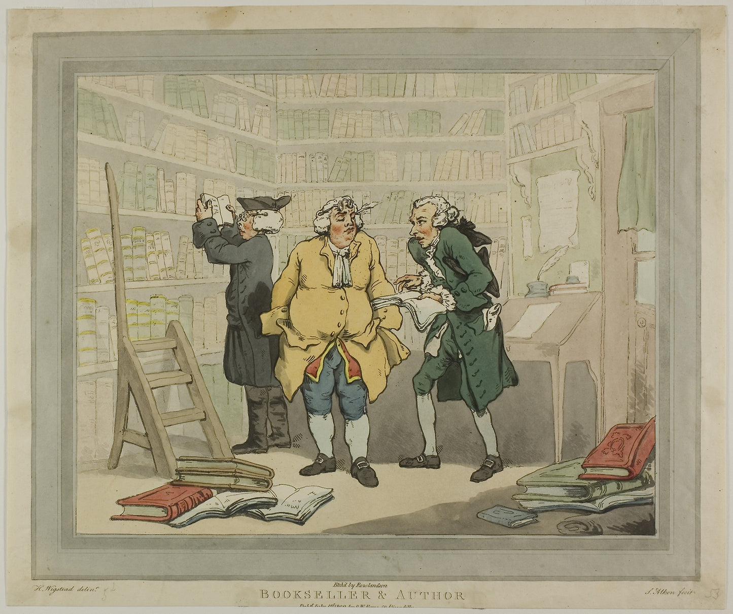 Bookseller and Author -  Thomas Rowlandson (English, 1756-1827),  Poster Print Wall Art