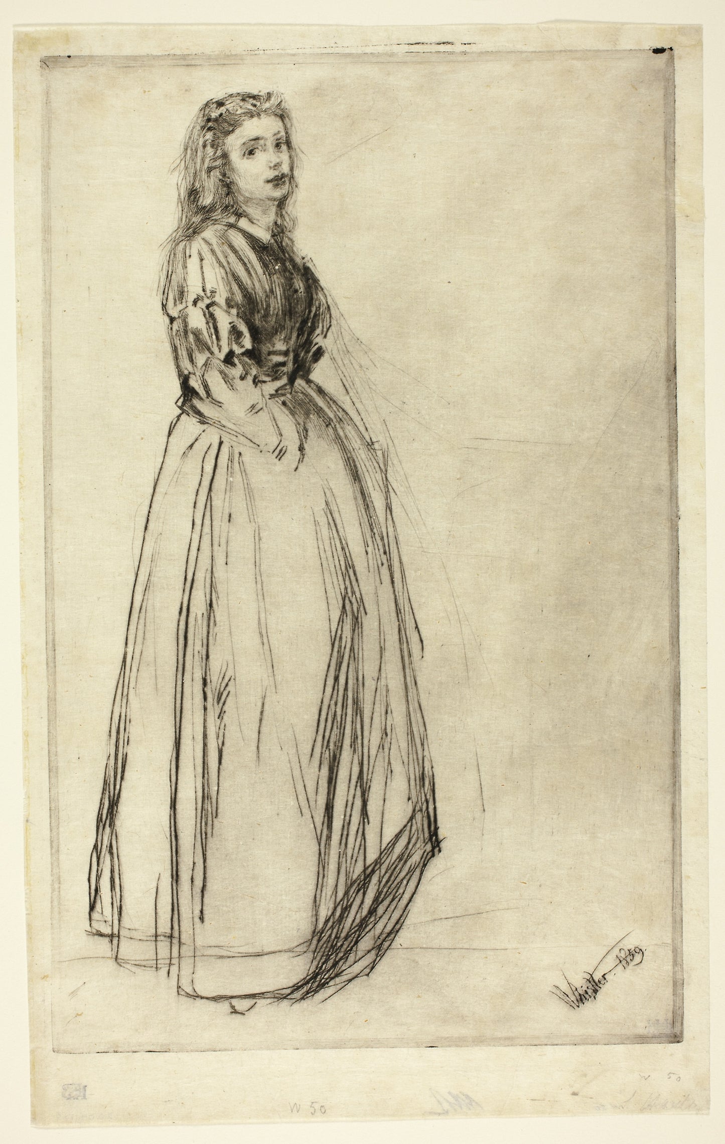 Fumette, Standing -  James McNeill Whistler,  Poster Print Wall Art