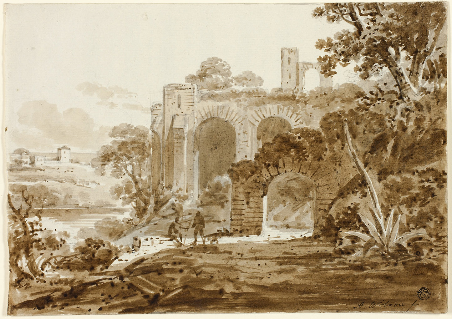 Landscape with Roman Ruins -  Andrew Wilson,  Poster Print Wall Art