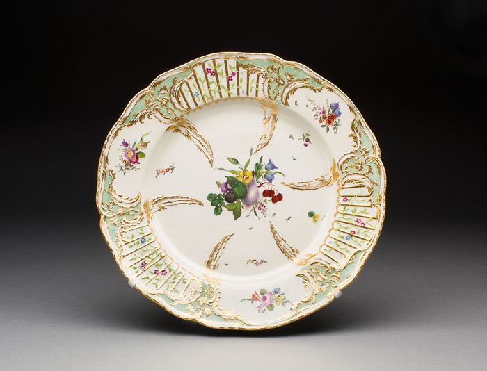 Plate: Ansbach Pottery and Porcelain Factory,16x12