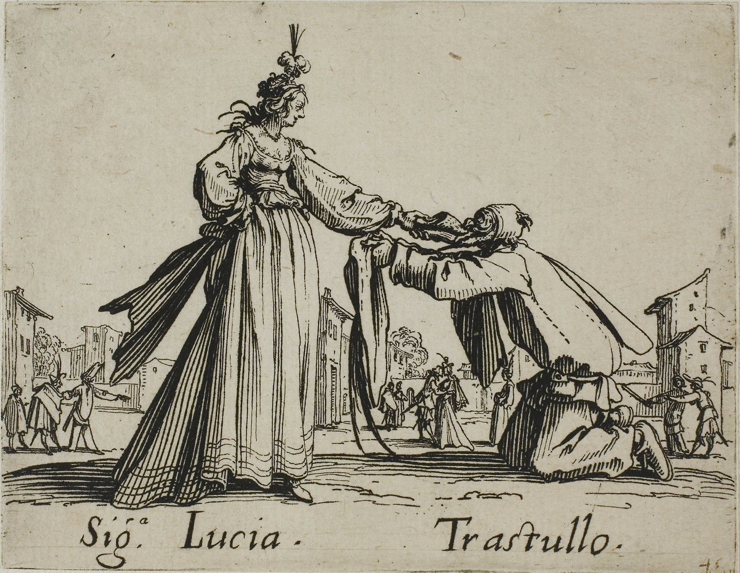 Scapino - Cap. Zerbino, from Balli di Sfessania -  Jacques Callot,  Poster Print Wall Art