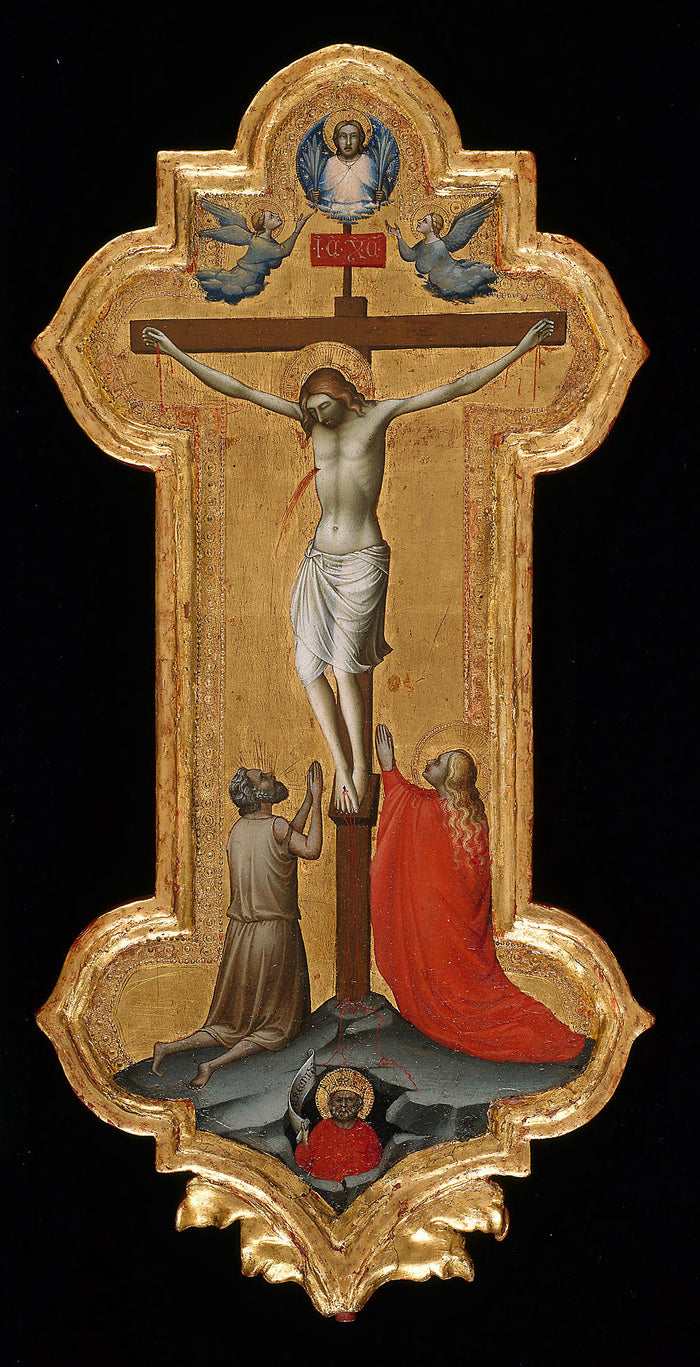 Processional Cross with Saint Mary Magdalene and a Blessed Hermit: Lorenzo Monaco,16x12