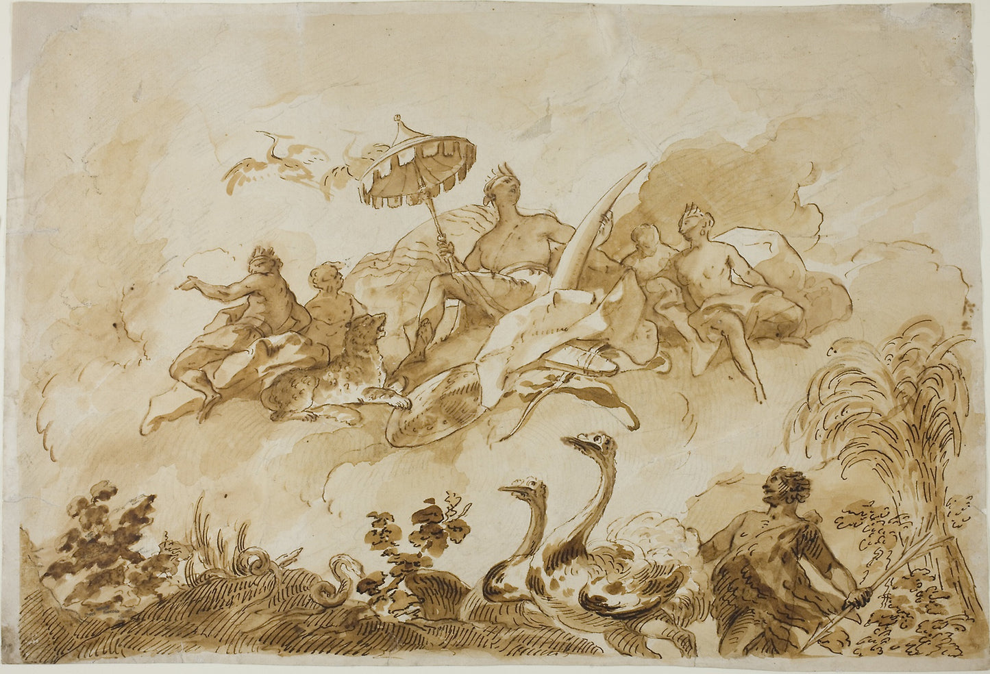 Allegory of Africa -  Gregorio Guglielmi,  Poster Print Wall Art