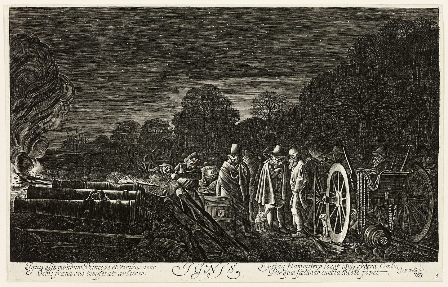 Fire, plate four from The Four Elements -  Jan van de Velde II (Dutch, c.1593-1641),  Poster Print Wall Art