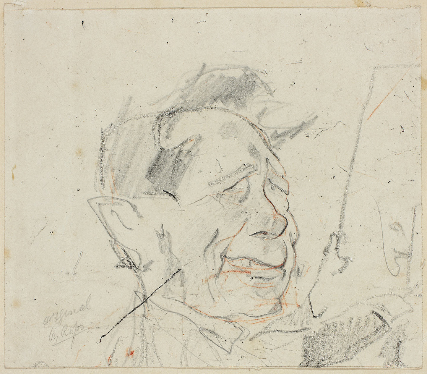 Sketch of Ferdinand Marinus -  Félicien Rops,  Poster Print Wall Art