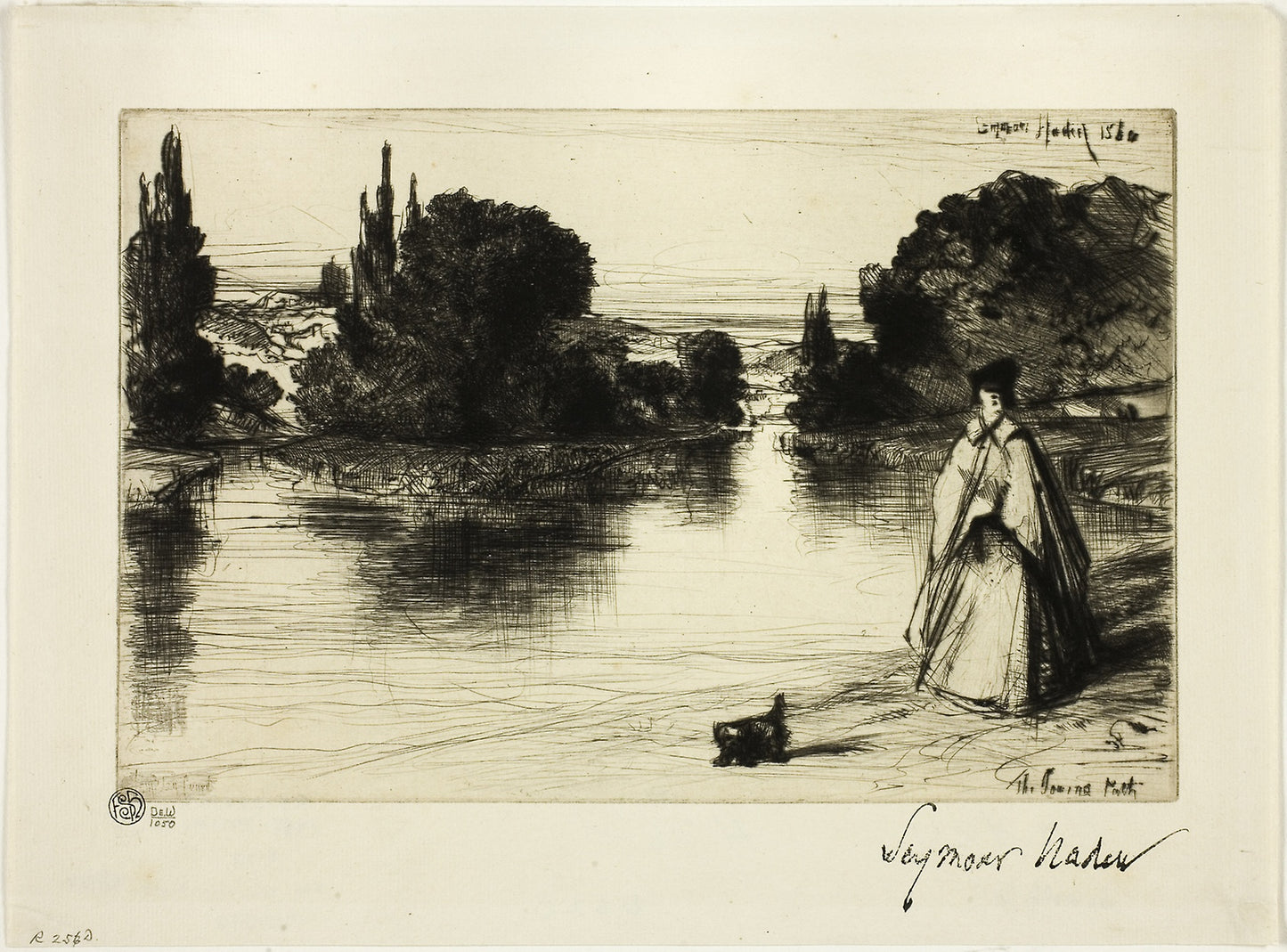 The Towing Path -  Francis Seymour Haden,  Poster Print Wall Art