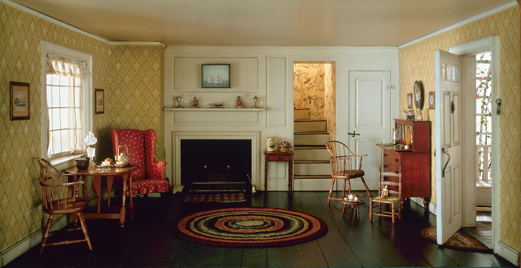 A12: Cape Cod Living Room, 1750-1850: Mrs. James Ward Thorne,16x12"(A3) Poster