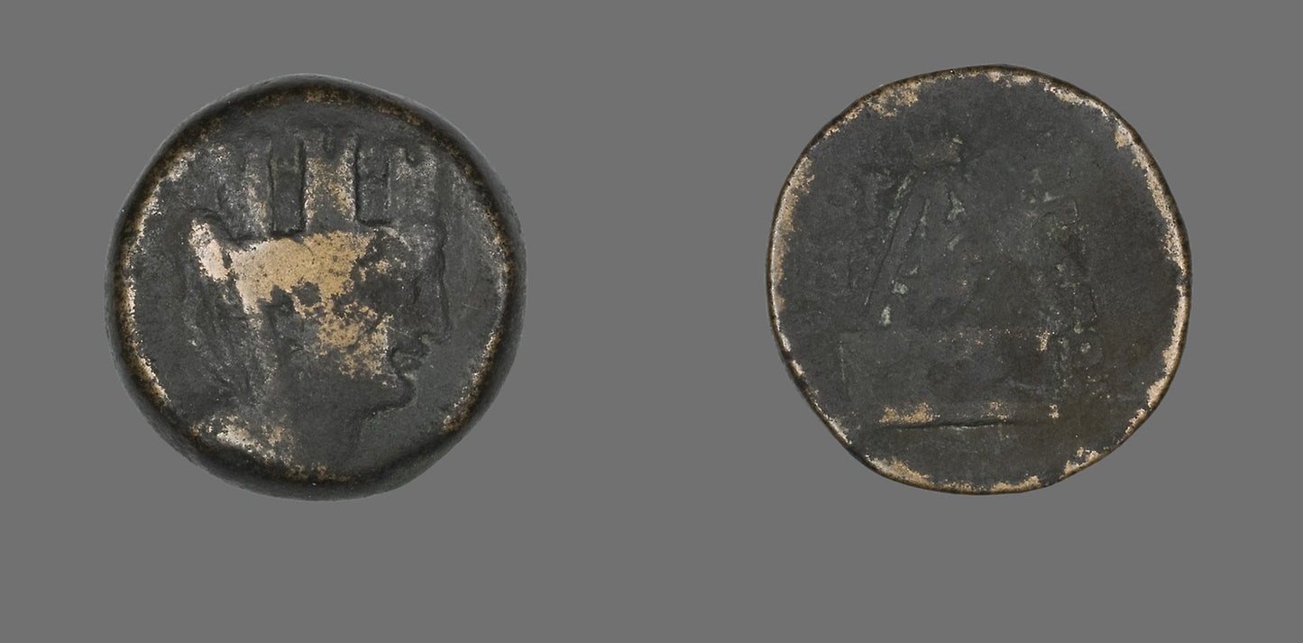 Coin Depicting the Goddess Tyche -  Greek,  Poster Print Wall Art