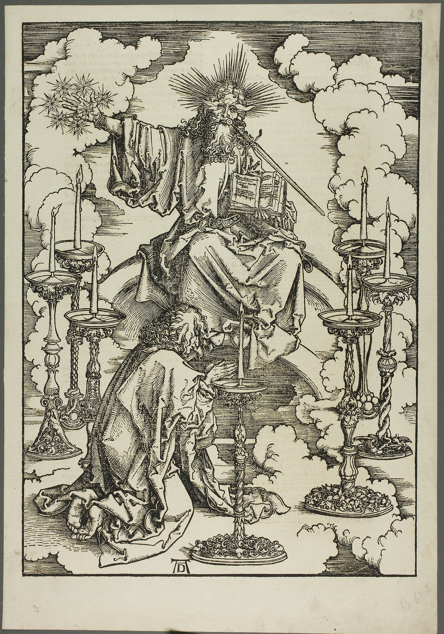 The Vision of the Seven Candlesticks, from The Apocalypse -  Albrecht Dürer,  Poster Print Wall Art