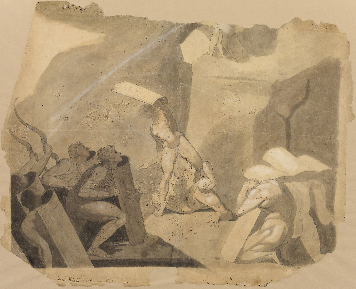 Titans Storming Mount Olympus -  Henry Fuseli,  Poster Print Wall Art