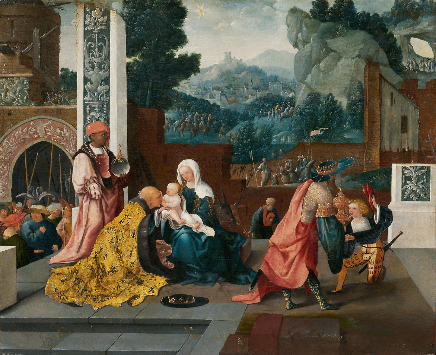 Adoration of the Magi -  Jan van Scorel,  Poster Print Wall Art